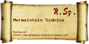 Mermelstein Szabina névjegykártya